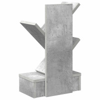 Produktbild för Trä Bokhylla 3-Tier 30 x 18 x 48 cm Konstruerat trä Betonggrå