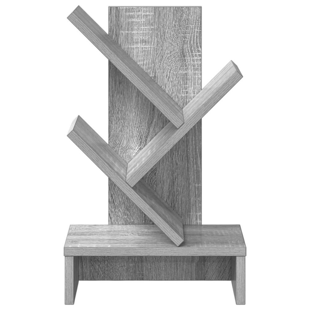 Produktbild för Trä Bokhylla 3-Tier 30 x 18 x 48 cm Konstruerat trä Grå Sonoma