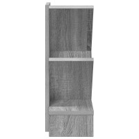 Produktbild för Trä Bokhylla 3-Tier 30 x 18 x 48 cm Konstruerat trä Grå Sonoma