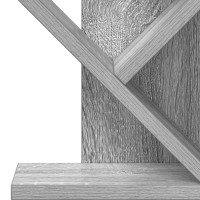 Produktbild för Trä Bokhylla 3-Tier 30 x 18 x 48 cm Konstruerat trä Grå Sonoma