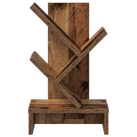 Produktbild för Trä Bokhylla 3-Tier 30 x 18 x 48 cm Konstruerat trä Gammalt trä