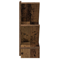 Produktbild för Trä Bokhylla 3-Tier 30 x 18 x 48 cm Konstruerat trä Gammalt trä