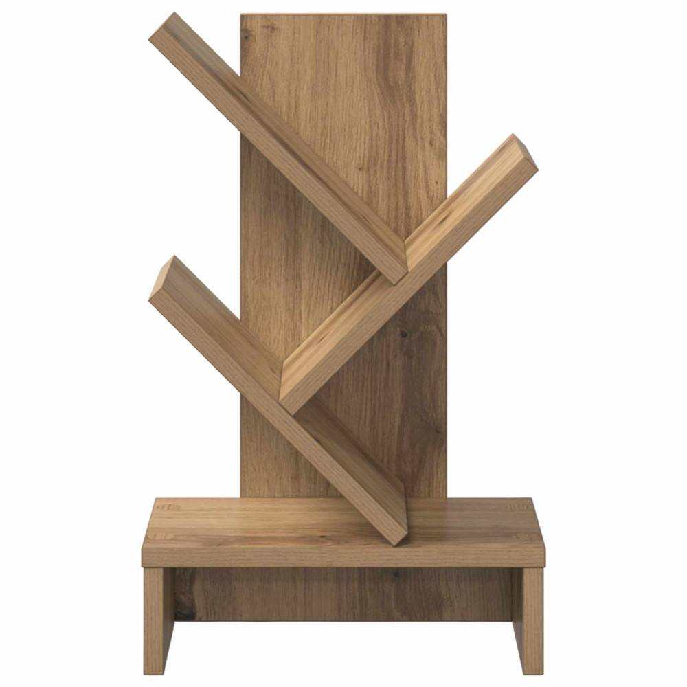 Produktbild för Trä Bokhylla 3-Tier 30 x 18 x 48 cm Konstruerat trä Artisan-ek
