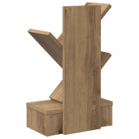 Produktbild för Trä Bokhylla 3-Tier 30 x 18 x 48 cm Konstruerat trä Artisan-ek