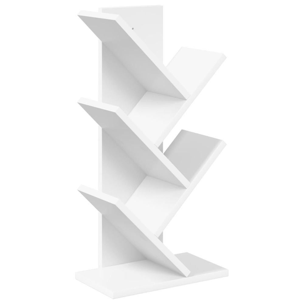 Produktbild för Trä Bokhylla 4-Plan 30 x 18 x 60 cm Konstruerat trä Vit