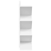 Produktbild för Trä Bokhylla 4-Plan 30 x 18 x 60 cm Konstruerat trä Vit