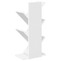 Produktbild för Trä Bokhylla 4-Plan 30 x 18 x 60 cm Konstruerat trä Vit
