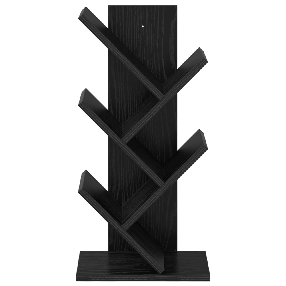 Produktbild för Trä Bokhylla 4-Plan 30 x 18 x 60 cm Konstruerat trä Svart ek