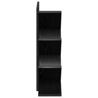Produktbild för Trä Bokhylla 4-Plan 30 x 18 x 60 cm Konstruerat trä Svart ek
