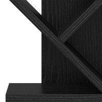 Produktbild för Trä Bokhylla 4-Plan 30 x 18 x 60 cm Konstruerat trä Svart ek