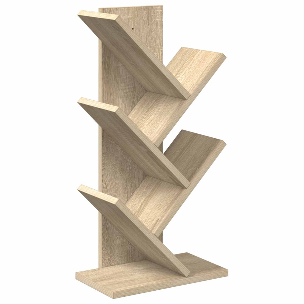 Produktbild för Trä Bokhylla 4-Plan 30 x 18 x 60 cm Konstruerat trä Sonoma-ek