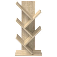 Produktbild för Trä Bokhylla 4-Plan 30 x 18 x 60 cm Konstruerat trä Sonoma-ek