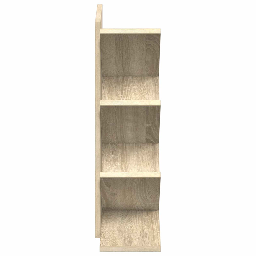 Produktbild för Trä Bokhylla 4-Plan 30 x 18 x 60 cm Konstruerat trä Sonoma-ek