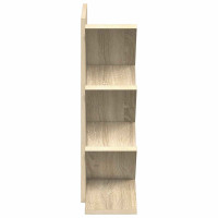 Produktbild för Trä Bokhylla 4-Plan 30 x 18 x 60 cm Konstruerat trä Sonoma-ek