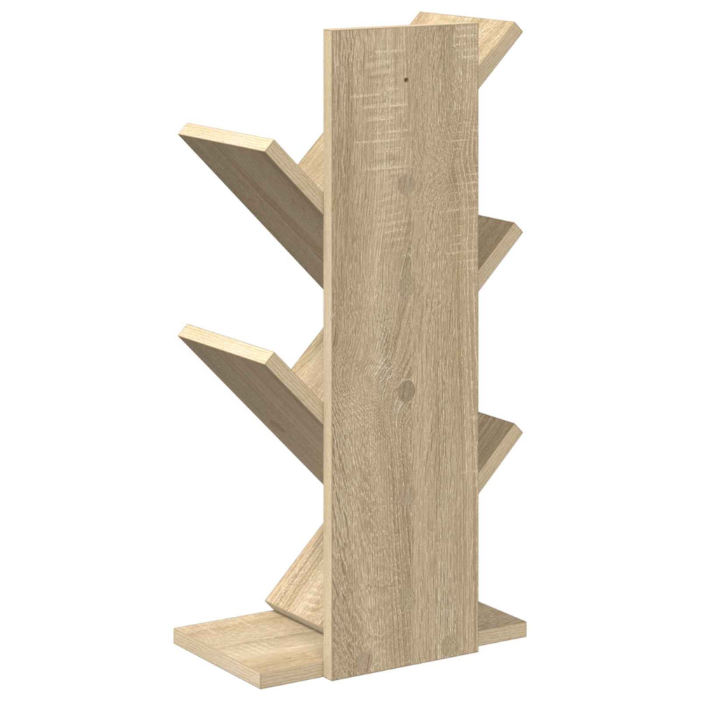Produktbild för Trä Bokhylla 4-Plan 30 x 18 x 60 cm Konstruerat trä Sonoma-ek