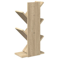 Produktbild för Trä Bokhylla 4-Plan 30 x 18 x 60 cm Konstruerat trä Sonoma-ek