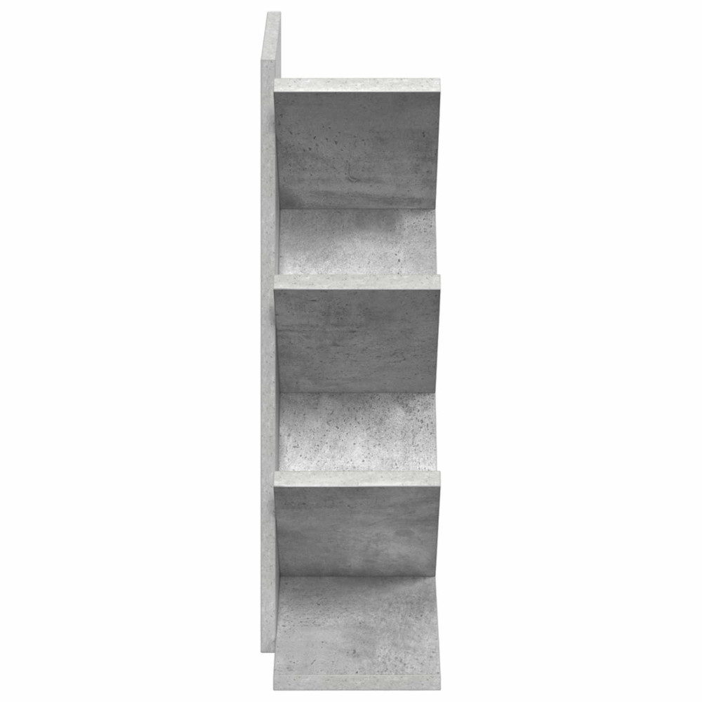 Produktbild för Trä Bokhylla 4-Tier 30 x 18 x 60 cm Konstruerat trä Betonggrå