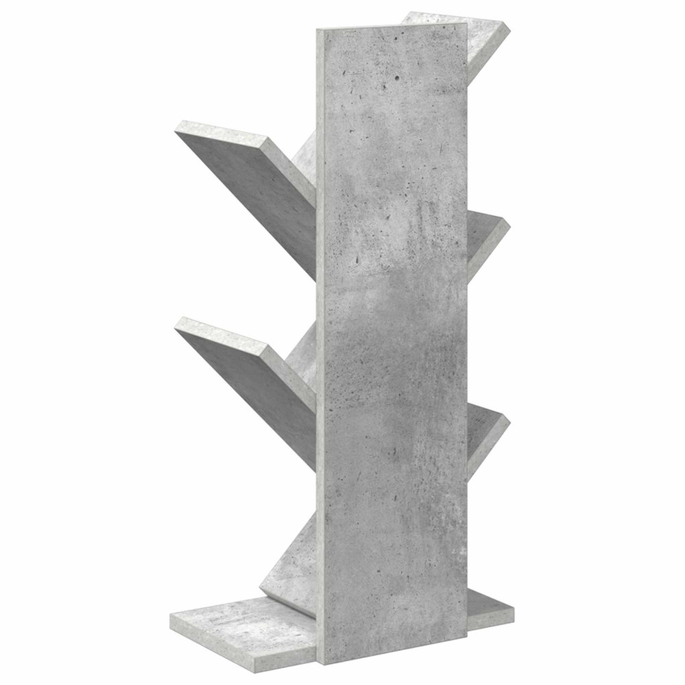 Produktbild för Trä Bokhylla 4-Tier 30 x 18 x 60 cm Konstruerat trä Betonggrå