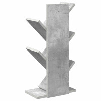 Produktbild för Trä Bokhylla 4-Tier 30 x 18 x 60 cm Konstruerat trä Betonggrå