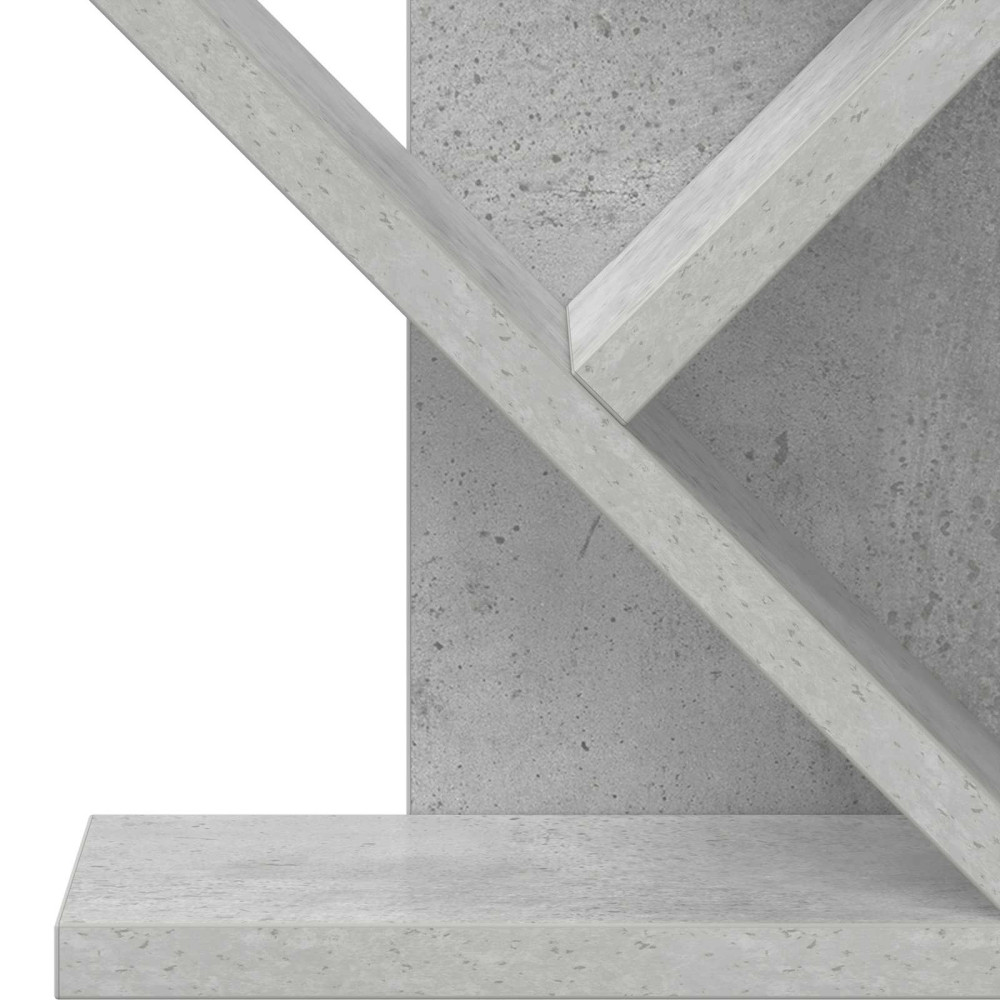 Produktbild för Trä Bokhylla 4-Tier 30 x 18 x 60 cm Konstruerat trä Betonggrå