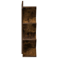 Produktbild för Trä Bokhylla 4-Plan 30 x 18 x 60 cm Konstruerat trä Rökt ek