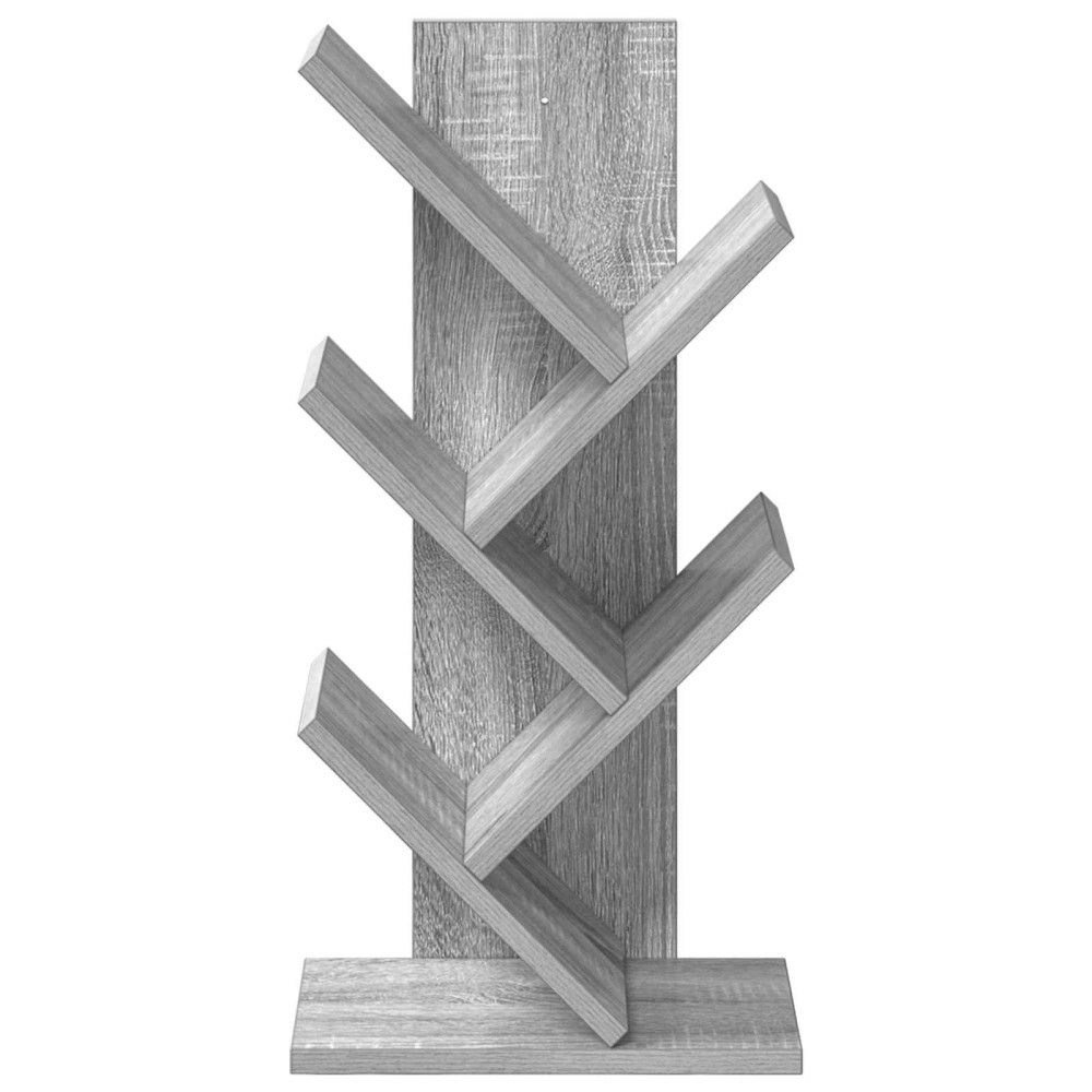 Produktbild för Trä Bokhylla 4-Tier 30 x 18 x 60 cm Konstruerat trä Grå Sonoma