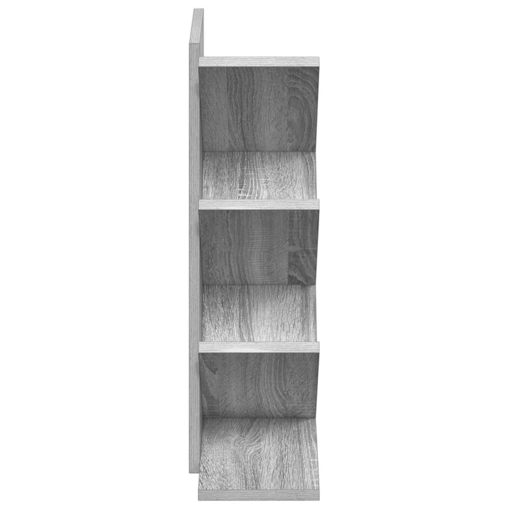 Produktbild för Trä Bokhylla 4-Tier 30 x 18 x 60 cm Konstruerat trä Grå Sonoma