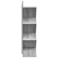Produktbild för Trä Bokhylla 4-Tier 30 x 18 x 60 cm Konstruerat trä Grå Sonoma