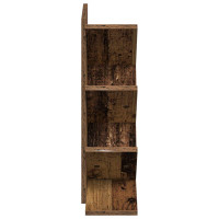 Produktbild för Trä Bokhylla 4-Tier 30 x 18 x 60 cm Konstruerat trä Gammalt trä