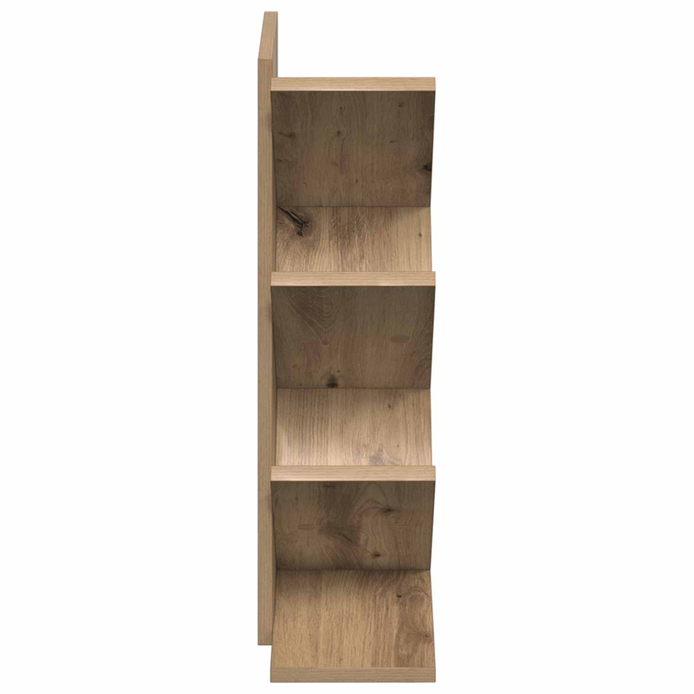 Produktbild för Trä Bokhylla 4-Tier 30 x 18 x 60 cm Konstruerat trä Artisan-ek