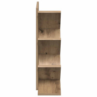 Produktbild för Trä Bokhylla 4-Tier 30 x 18 x 60 cm Konstruerat trä Artisan-ek