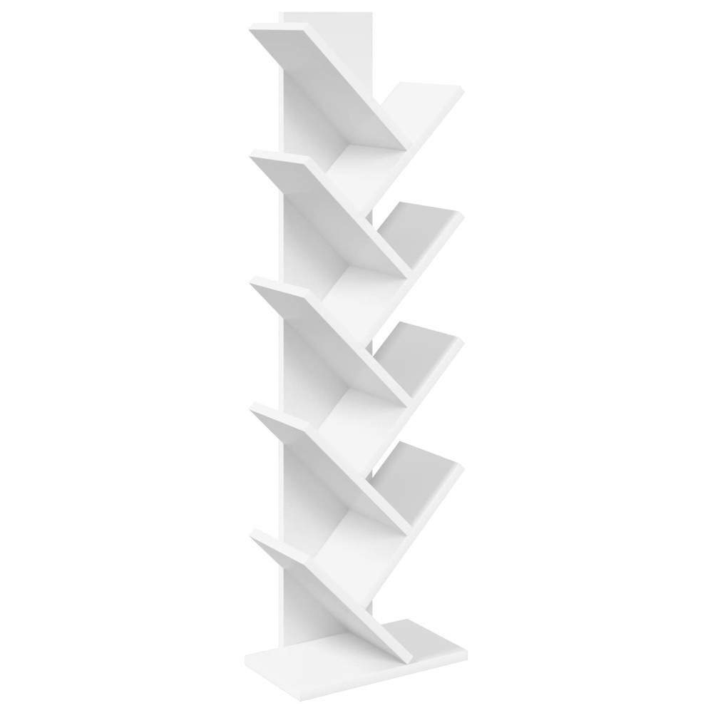 Produktbild för Trä Bokhylla 6-Plan 30 x 18 x 100 cm Konstruerat trä Vit