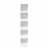 Produktbild för Trä Bokhylla 6-Plan 30 x 18 x 100 cm Konstruerat trä Vit