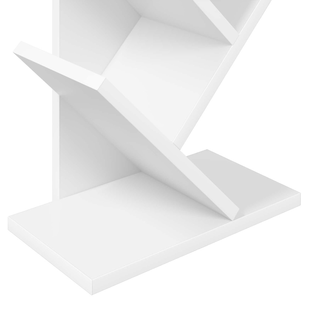 Produktbild för Trä Bokhylla 6-Plan 30 x 18 x 100 cm Konstruerat trä Vit