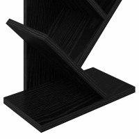 Produktbild för Trä Bokhylla 6-Plan 30 x 18 x 100 cm Konstruerat trä Svart ek