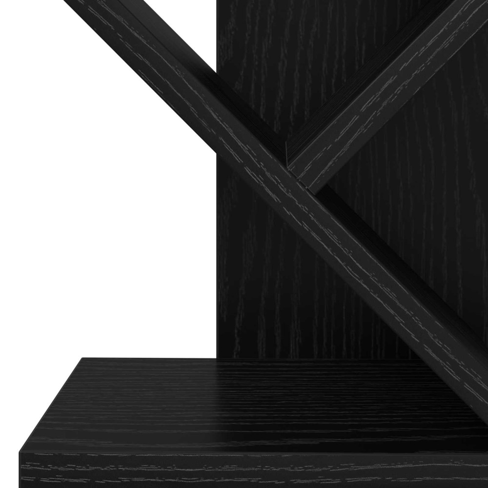 Produktbild för Trä Bokhylla 6-Plan 30 x 18 x 100 cm Konstruerat trä Svart ek