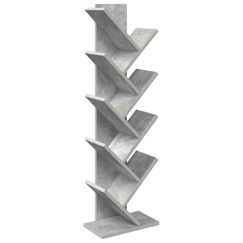 Produktbild för Trä Bokhylla 6-Tier 30 x 18 x 100 cm Konstruerat trä Betonggrå