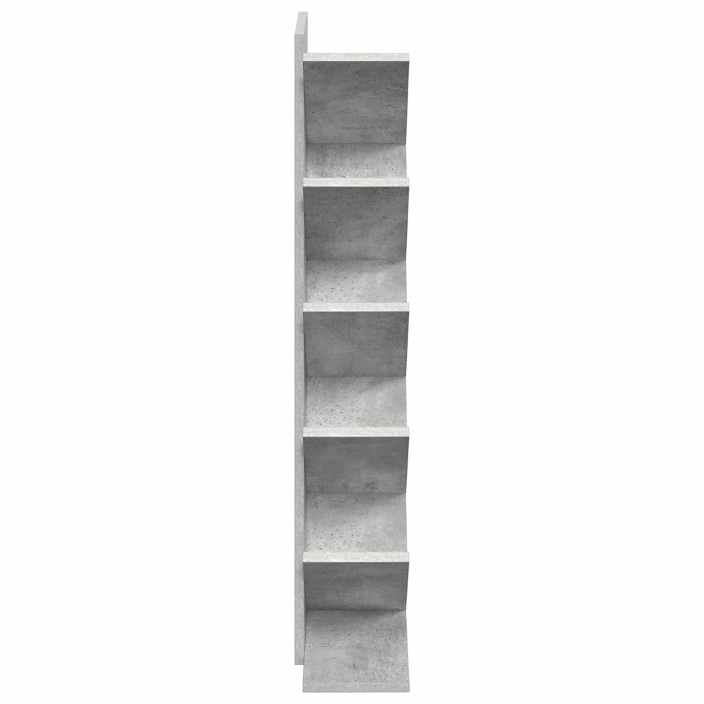 Produktbild för Trä Bokhylla 6-Tier 30 x 18 x 100 cm Konstruerat trä Betonggrå