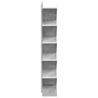 Produktbild för Trä Bokhylla 6-Tier 30 x 18 x 100 cm Konstruerat trä Betonggrå