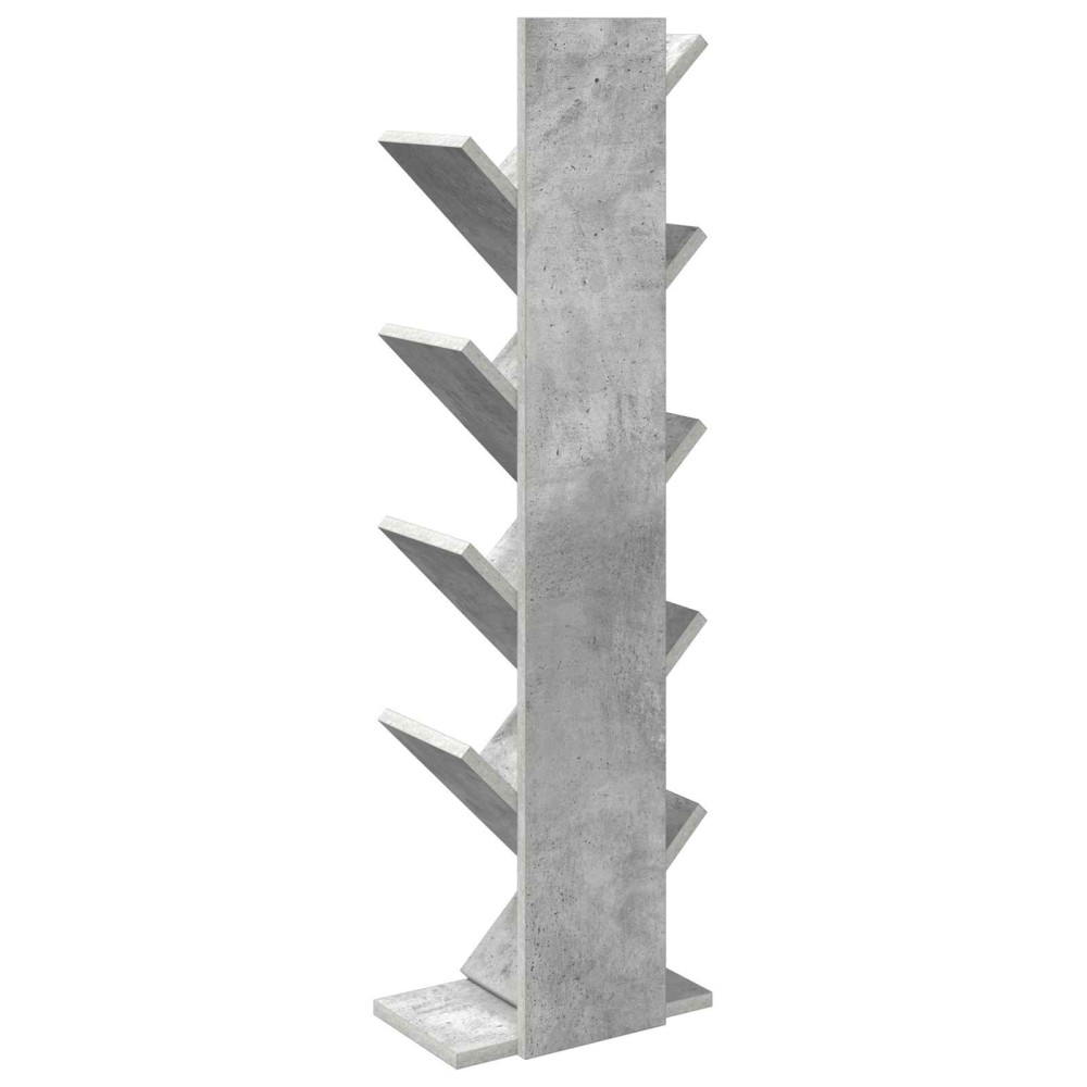 Produktbild för Trä Bokhylla 6-Tier 30 x 18 x 100 cm Konstruerat trä Betonggrå