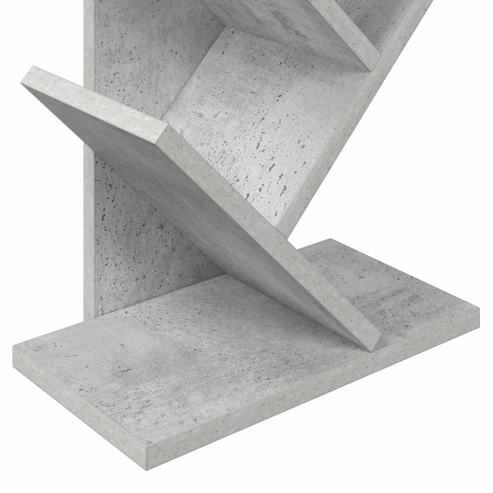 Produktbild för Trä Bokhylla 6-Tier 30 x 18 x 100 cm Konstruerat trä Betonggrå