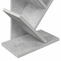 Produktbild för Trä Bokhylla 6-Tier 30 x 18 x 100 cm Konstruerat trä Betonggrå