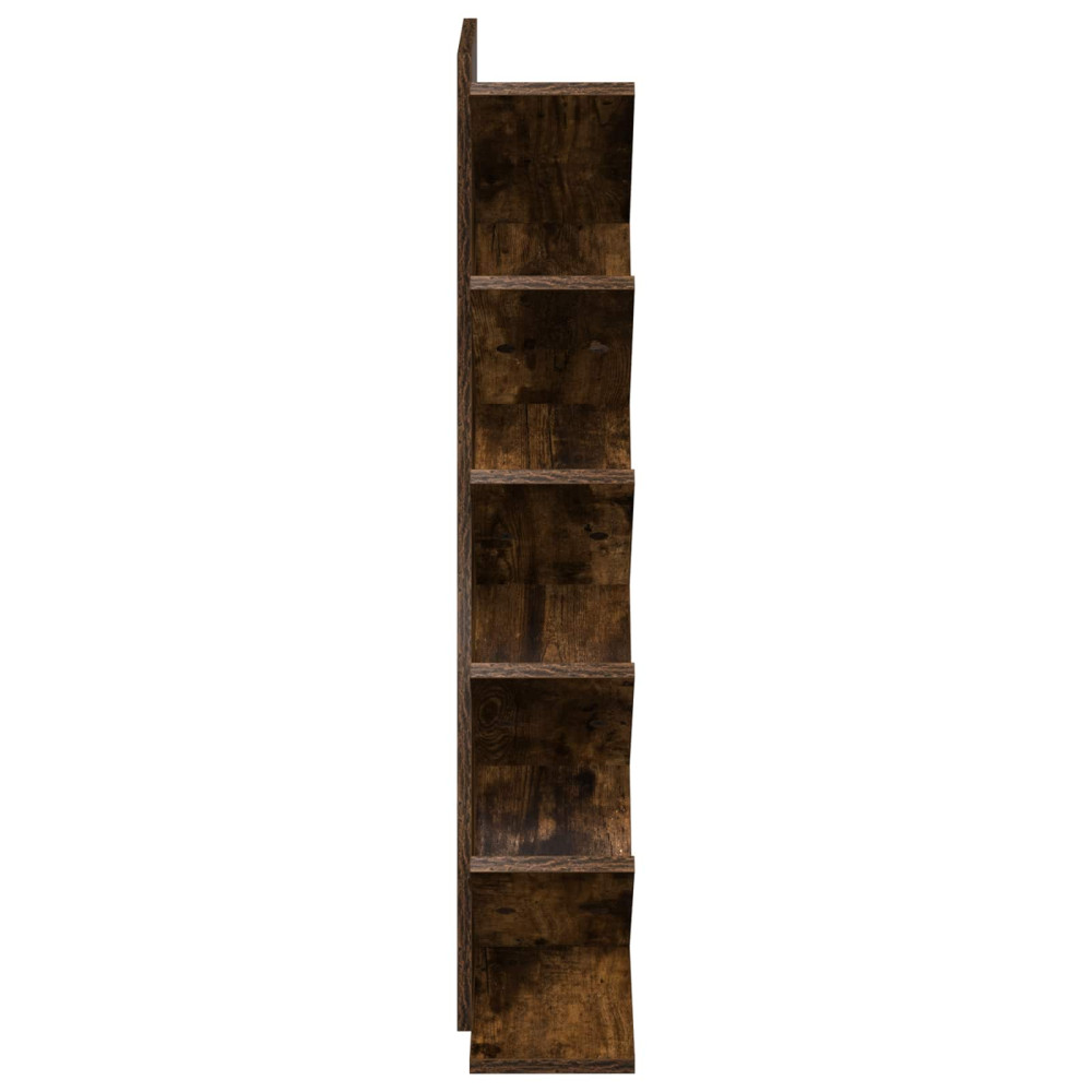 Produktbild för Trä Bokhylla 6-Plan 30 x 18 x 100 cm Konstruerat trä Rökt ek