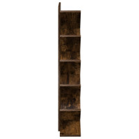 Produktbild för Trä Bokhylla 6-Plan 30 x 18 x 100 cm Konstruerat trä Rökt ek