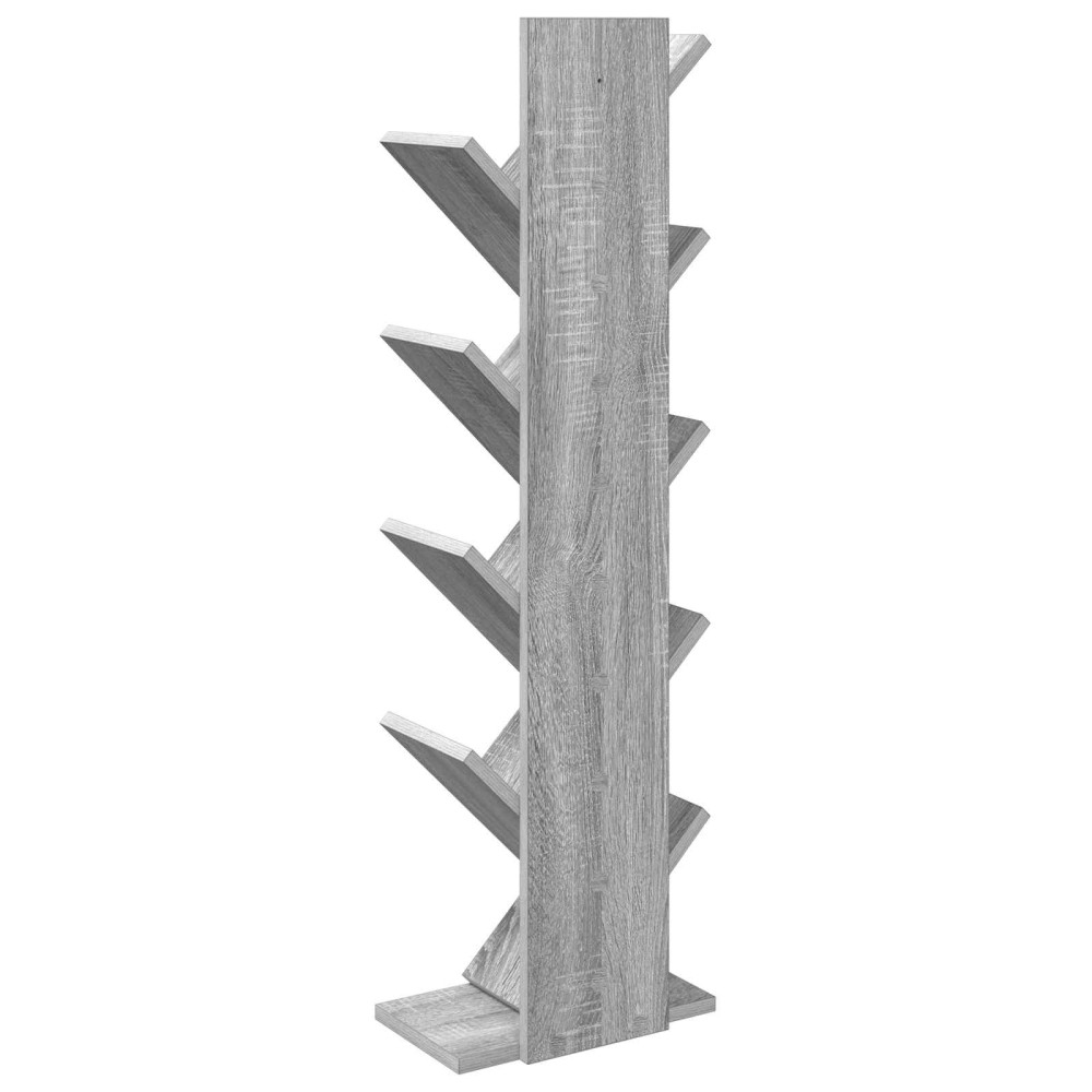 Produktbild för Trä Bokhylla 6-Plan 30 x 18 x 100 cm Konstruerat trä Grå Sonoma