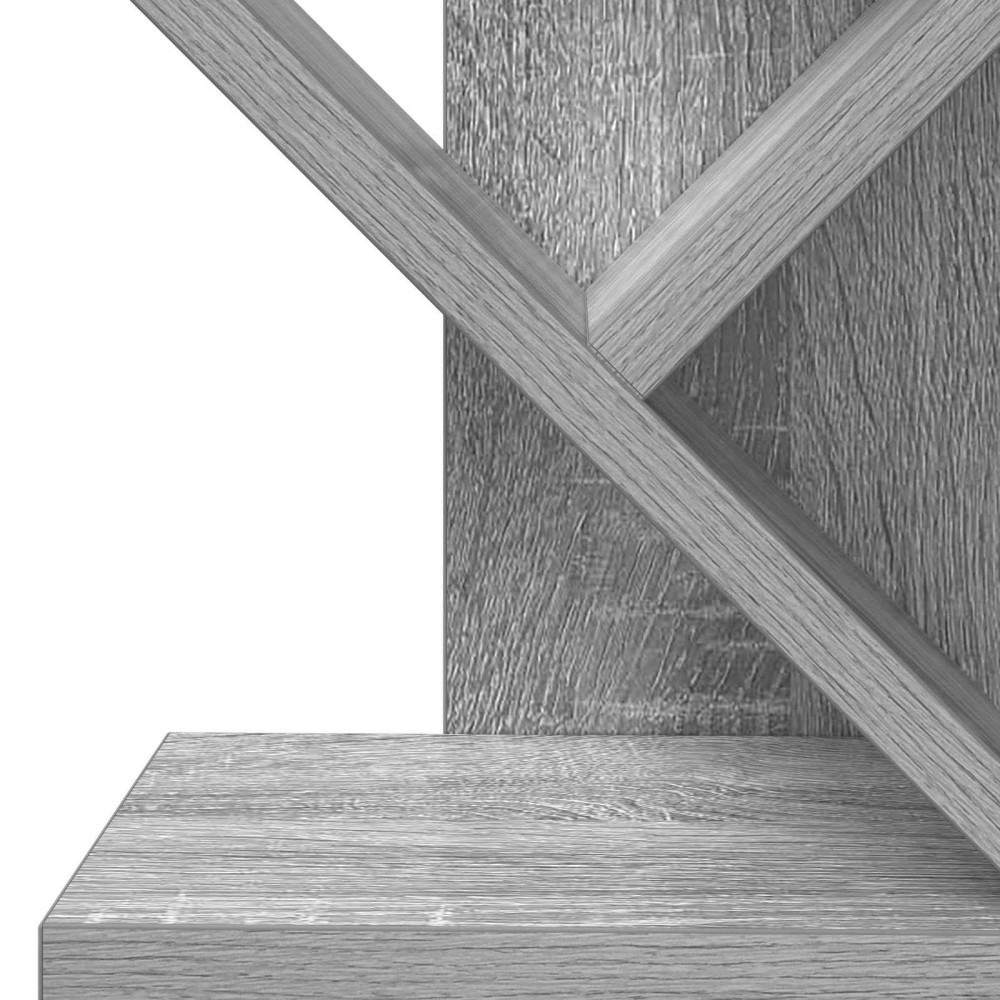 Produktbild för Trä Bokhylla 6-Plan 30 x 18 x 100 cm Konstruerat trä Grå Sonoma