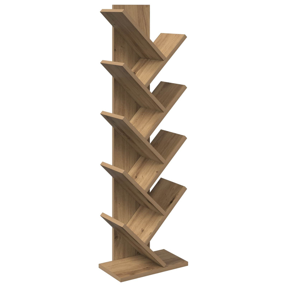 Produktbild för Trä Bokhylla 6-Plan 30 x 18 x 100 cm Konstruerat trä Artisan-ek