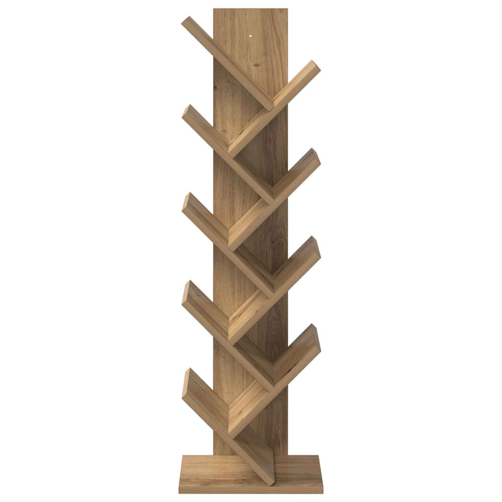 Produktbild för Trä Bokhylla 6-Plan 30 x 18 x 100 cm Konstruerat trä Artisan-ek