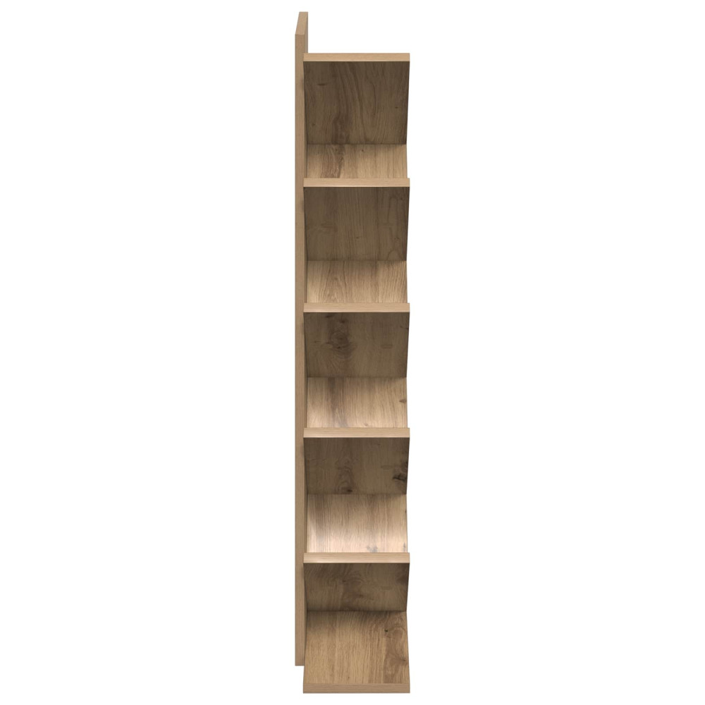 Produktbild för Trä Bokhylla 6-Plan 30 x 18 x 100 cm Konstruerat trä Artisan-ek