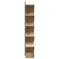 Produktbild för Trä Bokhylla 6-Plan 30 x 18 x 100 cm Konstruerat trä Artisan-ek
